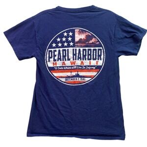 Pearl Harbor Shirt Womens Small Hawaii USS‎ Arizona Spell Out Navy Ship Everyday